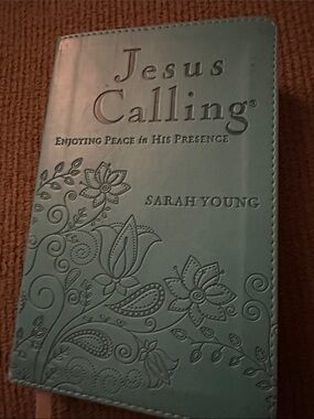 Jesus Calling, Enjoying Peace In His Presence Teal Floral Devotional-Sarah Young
